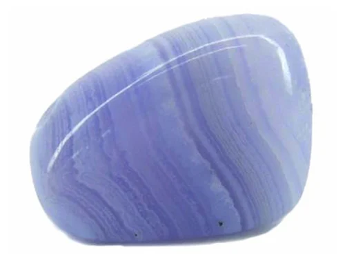 Rodado de calcedonia pequeño, piedra natural pulida para meditación y rituales