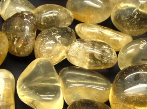 Rodado de citrino natural — mineral amarillo pulido de Esencia Nativa