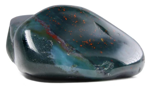 Jaspe heliotropo rodado, piedra semipreciosa verde con motas rojas para meditación
