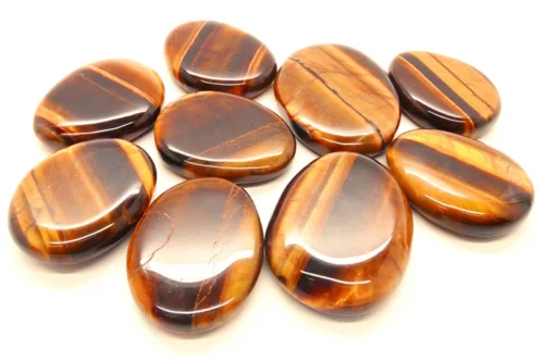 Rodado de Ojo de Tigre mineral natural pulido cosmética orgánica
