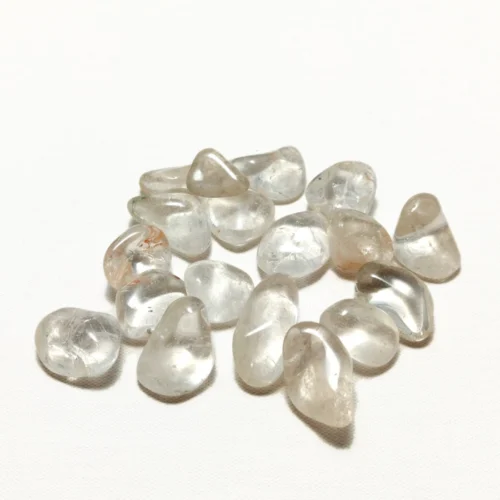 Rodado de cuarzo cristal de roca pulido mineral natural para cosmética orgánica