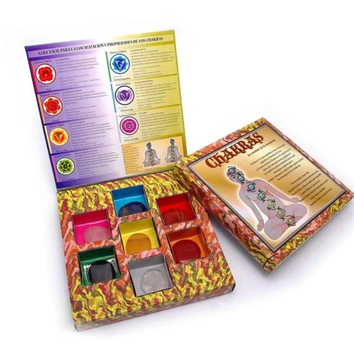 Estuche de piedras chakras calibradas naturales para equilibrio energético y bienestar