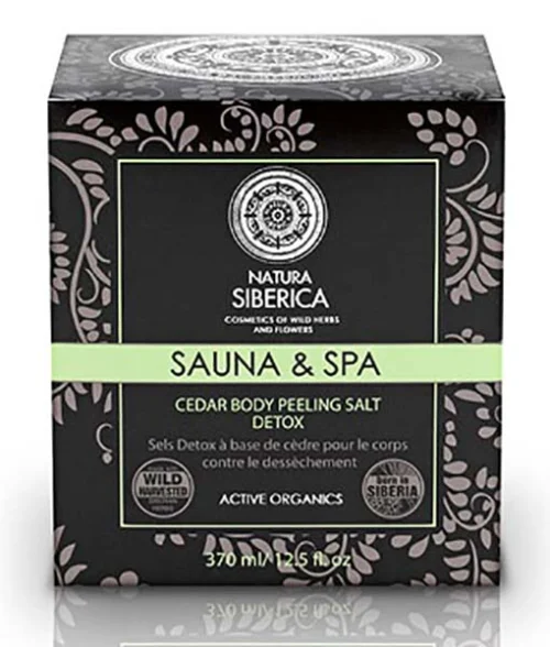 Sauna&Spa Peeling Con Cedro Detox Corporal A Base De Sal - 370 Ml.