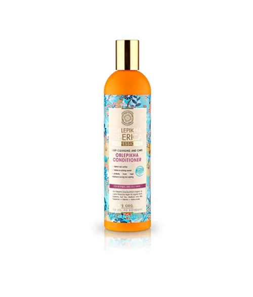 Acondicionador espino amarillo orgánico Natura Siberica 400 ml para cabello normal y graso