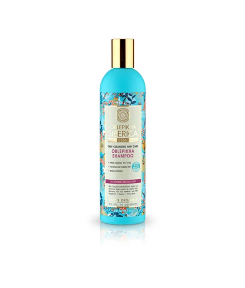 Champú espino amarillo cabello graso Natura Siberica 400 ml limpieza profunda orgánico