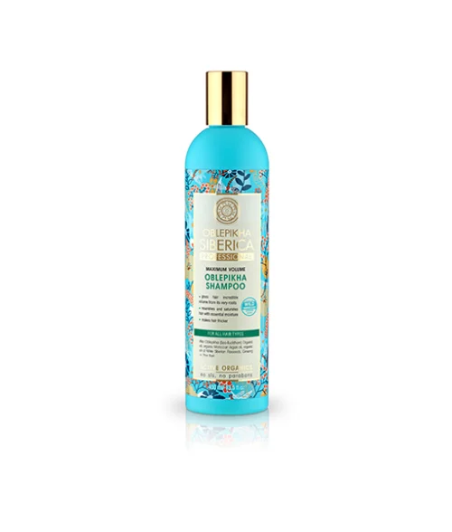 Champú espino amarillo orgánico Natura Siberica 400ml volumen máximo todo tipo de cabello