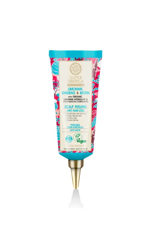 Exfoliante cuero cabelludo anticaída con ginseng y biotina 200ml fórmula natural sin parabenos