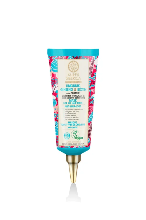 Mascarilla capilar anticaída con schizandra ginseng y biotina para cabello debilitado