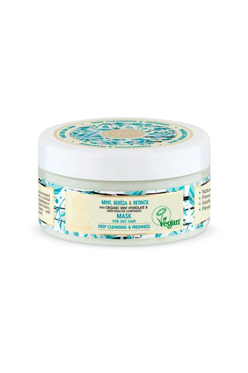 Mascarilla capilar cabello graso Natura Siberica menta abedul y retinol 300ml