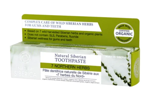 Pasta De Dientes Natural Siberiana, 7 Hierbas Nórdicas, 100 Gr