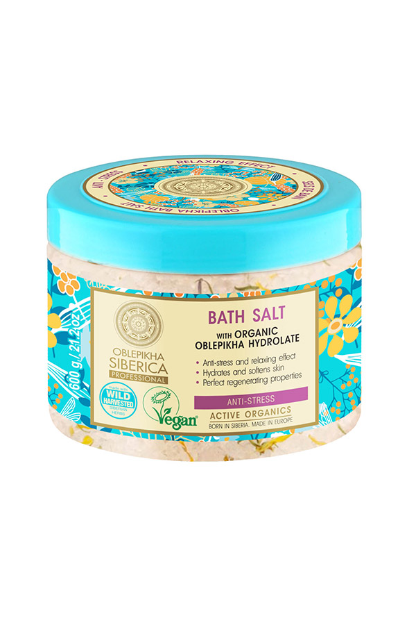 OBLEPIKHA - Sal de baño relajante con hidrolato orgánico de Oblepika