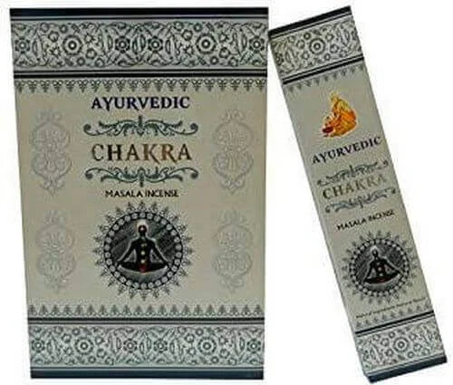 Varillas de incienso Ayurvedic Chakra orgánicas, paquete de aromaterapia natural