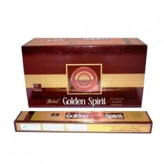 Varillas de incienso Balaji Golden Spirit orgánico premium en presentación dorada
