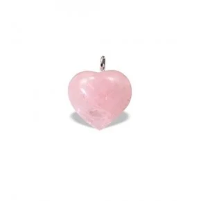 Cristales para el amor, la prosperidad y la protección 2 colgante corazon cuarzo rosa