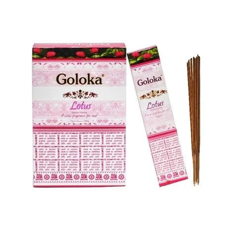 Varillas de incienso Goloka Lotus orgánico aromático natural
