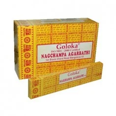 Varillas de incienso Goloka Nag Champa - Aroma dulce y terroso, ideal para meditación