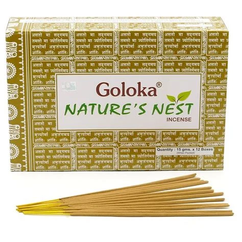 Incienso varillas Goloka Natures Nest orgánico natural aromático