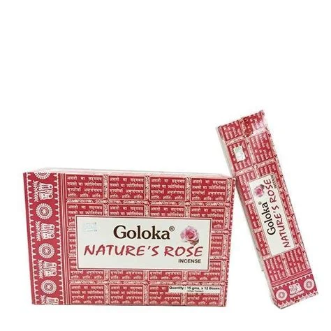 Varillas de incienso Goloka Nature Rose 15g con aroma natural de rosa orgánica