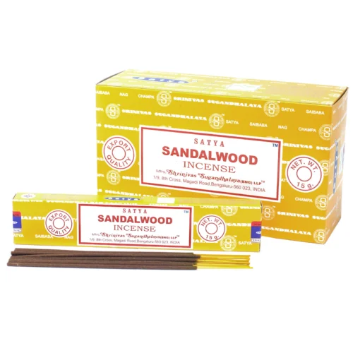 Varillas de incienso Satya Sandalwood aroma sándalo natural orgánico