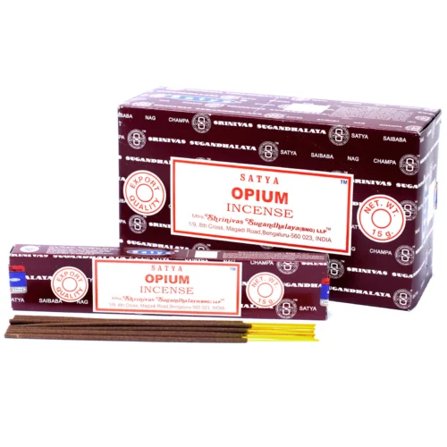 Varillas de Incienso Satya Opium aromáticas orgánicas premium