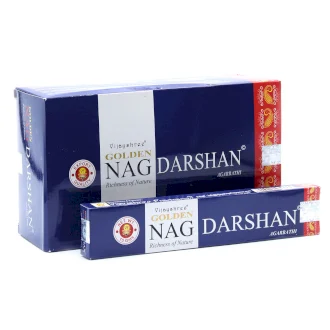 Varillas de Incienso Golden Nag Dharshan orgánico aromático premium