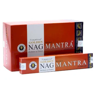 Varillas de Incienso Golden Nag Mantra aromáticas naturales orgánicas