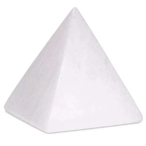 Piedra Luna Adularia: propiedades, significado y usos 8 Pirámide de selenita blanca pulida 3.5x3.5 cm cristal natural