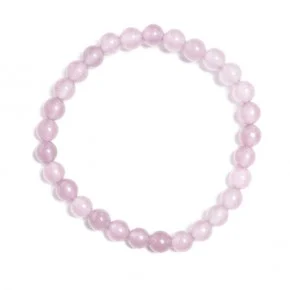 pulsera de cuarzo rosa de 4mm