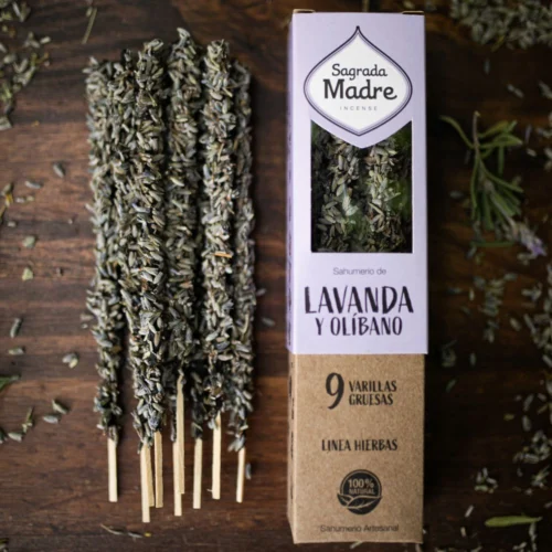 Varillas de incienso Sagrada Madre lavanda y olibano aromáticas naturales
