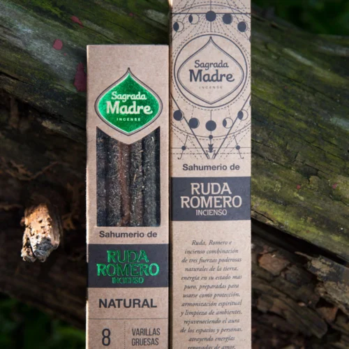 Varillas de incienso Sagrada Madre ruda romero orgánico natural aromático