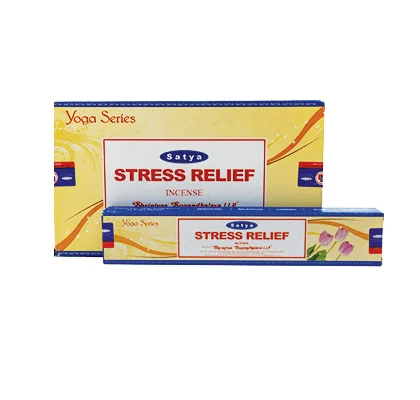 Varillas de incienso Satya Stress Relief orgánico aromático para relajación