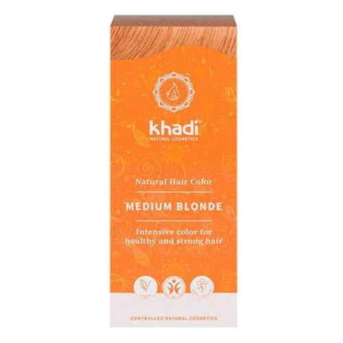 Inicio 9 Tinte natural Khadi Rubio Medio 100gr en polvo de plantas y henna