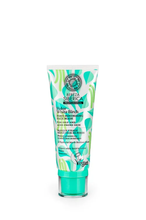 Mascarilla facial minimizadora de poros Natura Siberica 100ml con caolín y bentonita para piel grasa