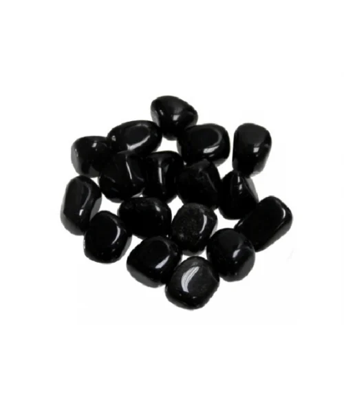 Rodado de obsidiana pequeño de Esencia Nativa sobre fondo neutro