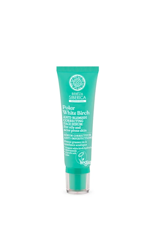 Sérum corrector antimperfecciones Natura Siberica 30 ml para piel grasa con niacinamida y zinc