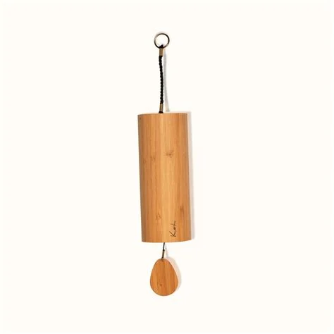 Campana de viento Koshi Fuego diseño orgánico decorativo dorado