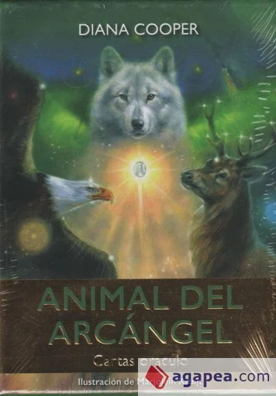 Oráculo del Arcángel Animal cartas coloridas con ilustraciones místicas de animales y ángeles