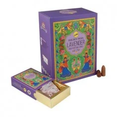 Conos de incienso Golden India lavanda orgánico aroma natural invertido