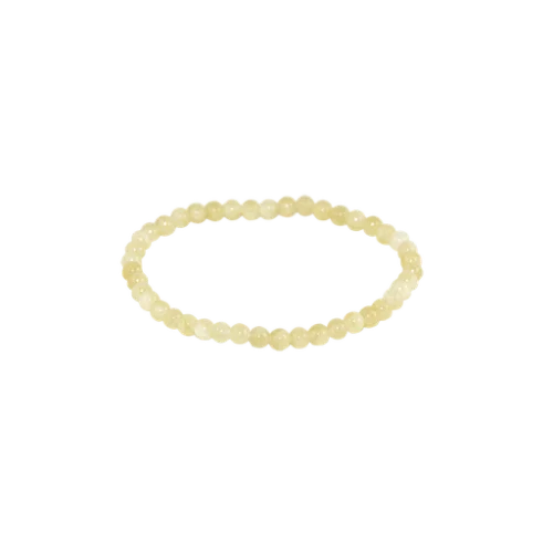 Pulsera de aragonito 6mm hecha a mano con cierre de plata de ley, piedra natural de fuerza y estabilidad emocional