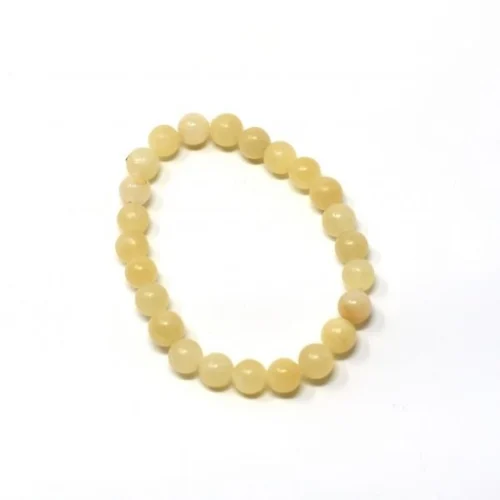 Pulsera aragonita 8 mm de mineral natural en muñeca