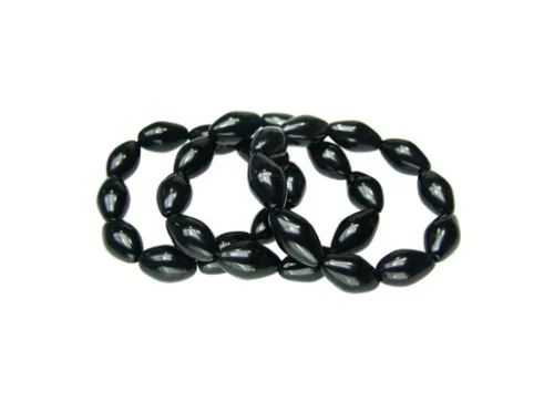 Pulsera azabache semilla 10mm de mineral natural para protección y equilibrio