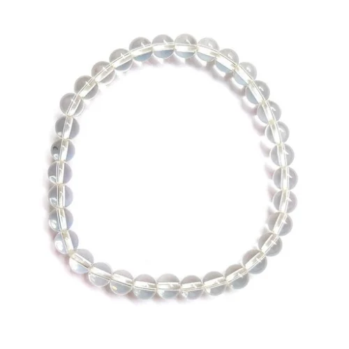 Pulsera de Cuarzo Blanco de 4mm