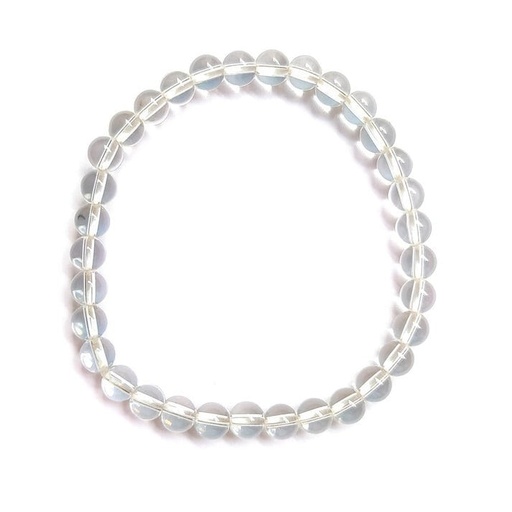 Pulsera de Cuarzo Blanco de 4mm