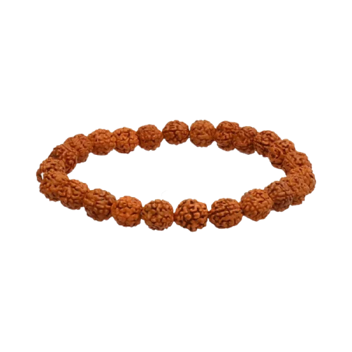 Pulsera de Semilla de Rudraksha de 8mm - Complemento Espiritual y Elegante