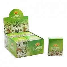 Conos de Incienso Sac Jasmin orgánicos aromáticos de color blanco
