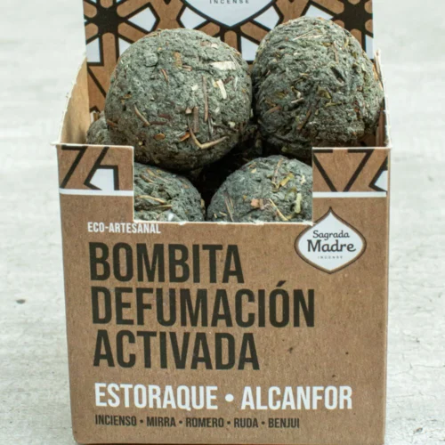 Incienso Sagrada Madre Estoraque y Alcanfor 8 unidades bombitas aromáticas naturales