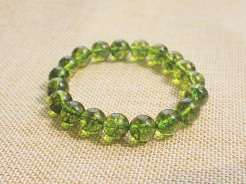 Pulsera Olivino 8mm - Piedras Naturales de Olivino con Propiedades Curativas