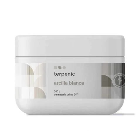 Arcilla blanca 100% natural y vegana de 200 gramos para cuidados de la piel y el cabello