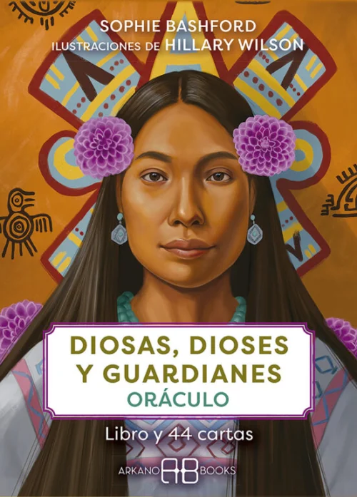 Juego de cartas espiritual Oráculo de las Diosas Dioses y Guardianes con diseño místico