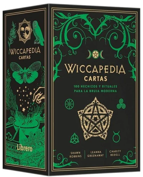 Wiccapedia Cartas juego de magia y wicca con cartas coloridas y libro guía incluido
